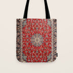 Fine Silk & Wool Isfahan Persian Rug Print Tote Bag Gallery Image 1