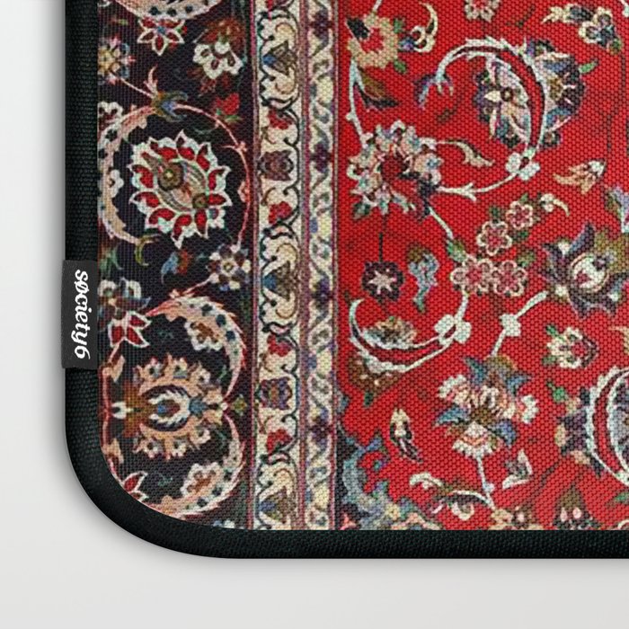 Fine Silk & Wool Isfahan Persian Rug Print Laptop Sleeve Gallery Image 3