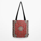 Fine Silk & Wool Isfahan Persian Rug Print Tote Bag Gallery Image 2