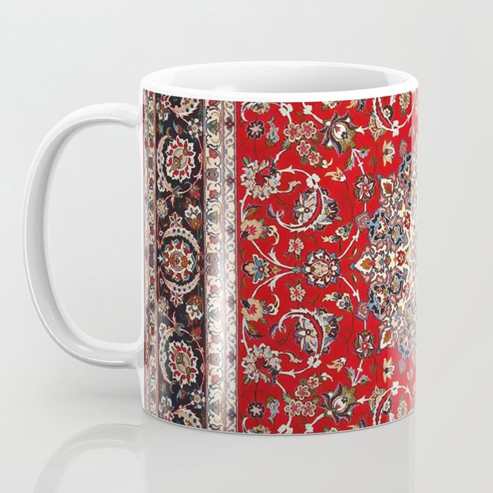Fine Silk & Wool Isfahan Persian Rug Print Coffee Mug Gallery Image 3