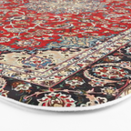 Fine Silk & Wool Isfahan Persian Rug Print Bath Mat Gallery Image 3