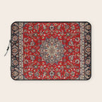 Fine Silk & Wool Isfahan Persian Rug Print Laptop Sleeve Gallery Image 1