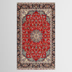 Fine Silk & Wool Isfahan Persian Rug Print Tablecloth Gallery Image 2