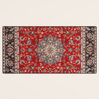 Fine Silk & Wool Isfahan Persian Rug Print Desk Mat Gallery Image 3