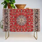Fine Silk & Wool Isfahan Persian Rug Print Credenza Gallery Image 1