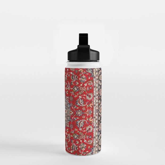Fine Silk & Wool Isfahan Persian Rug Print Water Bottle Gallery Image 2