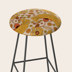 70s Floral Pattern Stool Gallery Image 2
