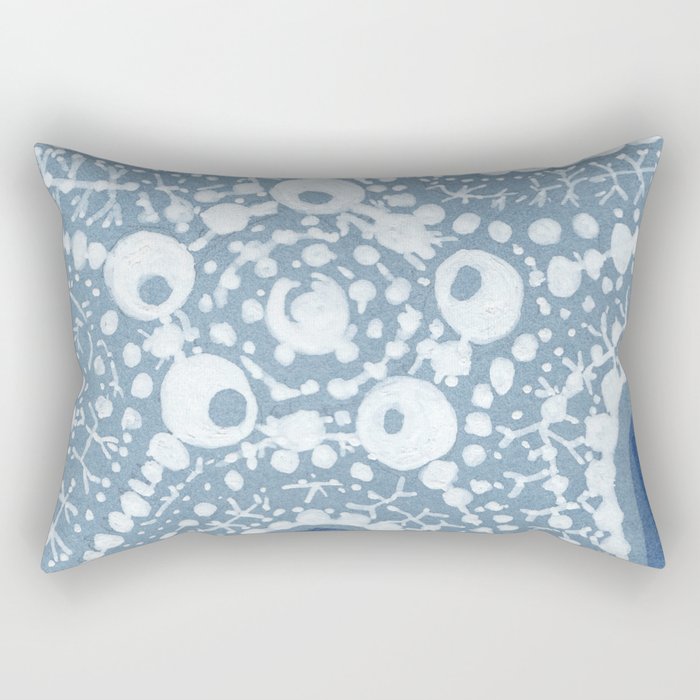 Starfish Blue and White Rectangular Pillow Gallery Image 2