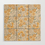 Posey - gold and sage Wood Wall Art Gallery Image 1