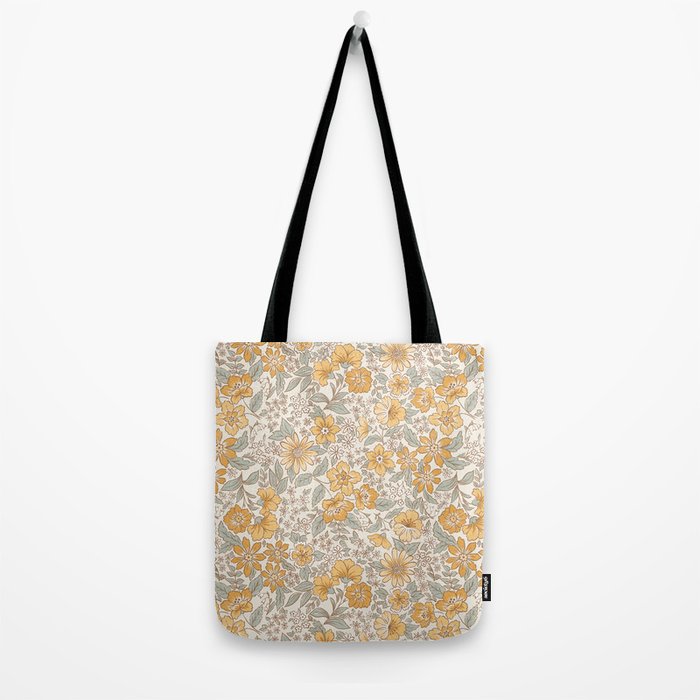 Posey - gold and sage Tote Bag Gallery Image 2