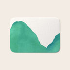 Mountains - Minimalist Watercolor Bath Mat Gallery Image 1