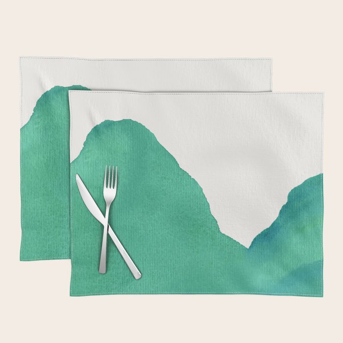 Mountains - Minimalist Watercolor Placemat Gallery Image 1