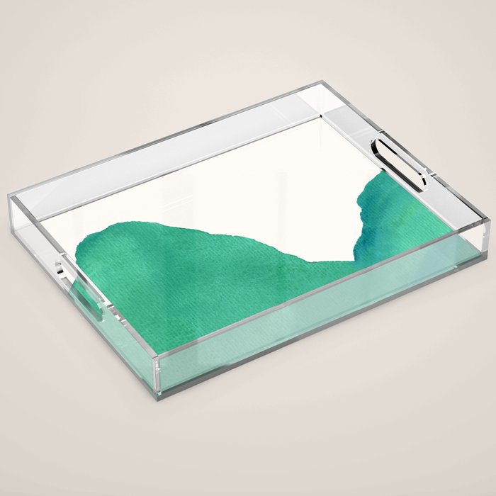 Mountains - Minimalist Watercolor Acrylic Tray Gallery Image 1