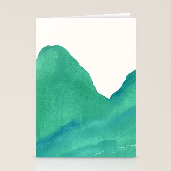 Mountains - Minimalist Watercolor Stationery Card Gallery Image 2