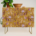 Garden Vegetables & Fresh Fruit in Harvest Yellow Credenza Gallery Image 1