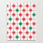Atomic Age 1950s Retro Vintage Mid-Century Starburst Pattern in Christmas Red Green White Notebook Gallery Image 4