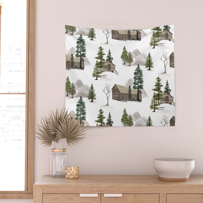 Cozy In Pines Wall Tapestry Gallery Image 2