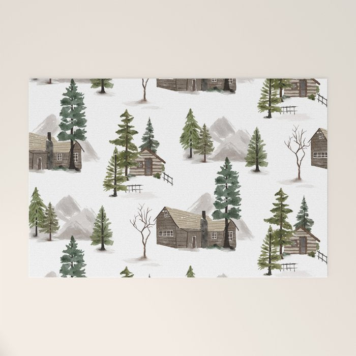 Cozy In Pines Welcome Mat Gallery Image 1