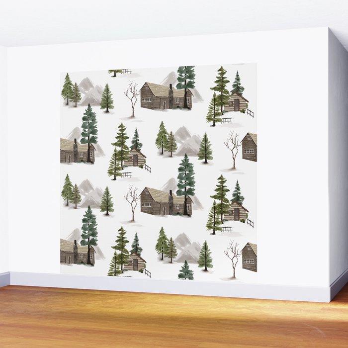 Cozy In Pines Wall Mural Gallery Image 2