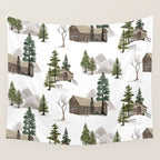 Cozy In Pines Wall Tapestry Gallery Image 4