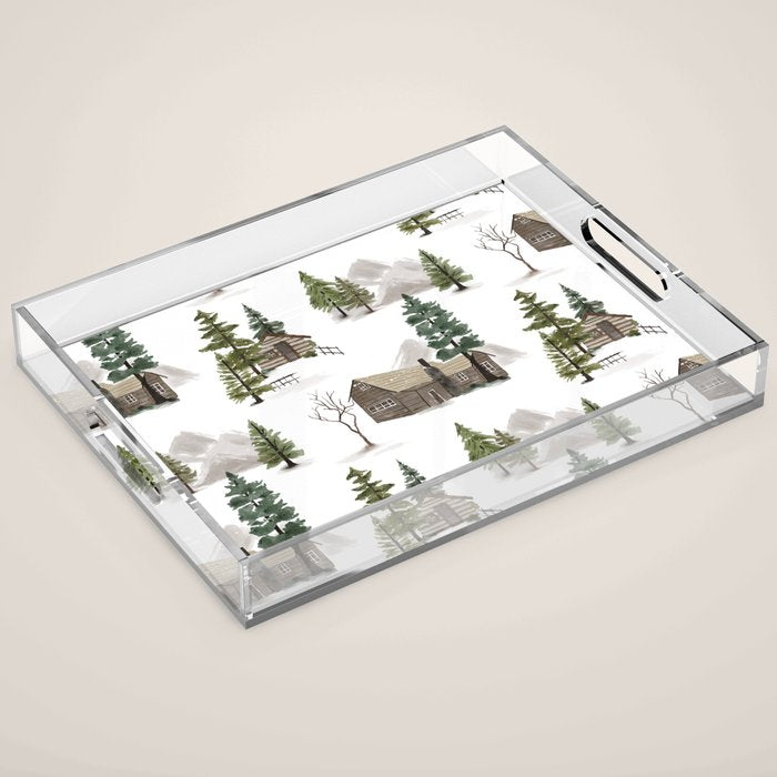 Cozy In Pines Acrylic Tray Gallery Image 1