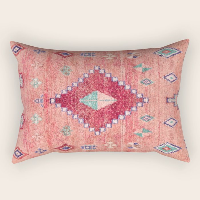 Heritage Moroccan Rug Style Design Rectangular Pillow Gallery Image 2