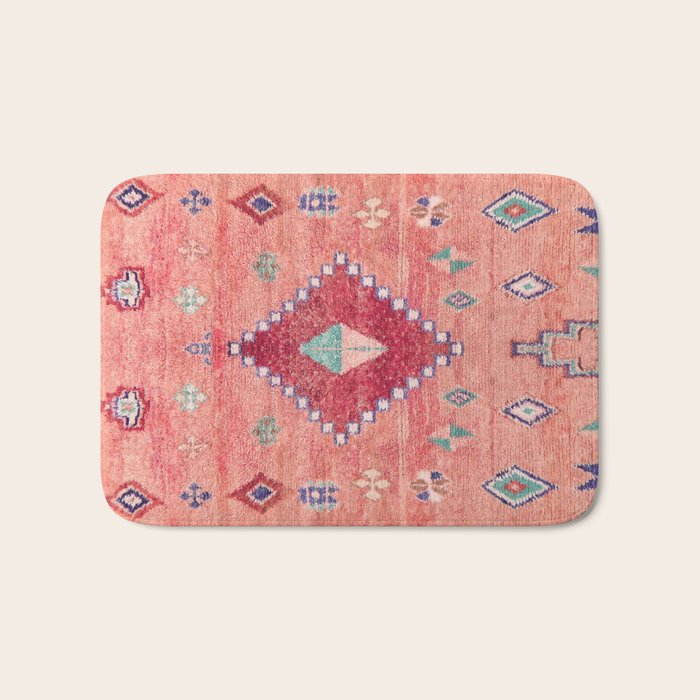 Heritage Moroccan Rug Style Design Bath Mat Gallery Image 1