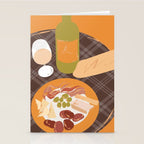 Charcuterie, Wine and Baguette Stationery Card Gallery Image 2