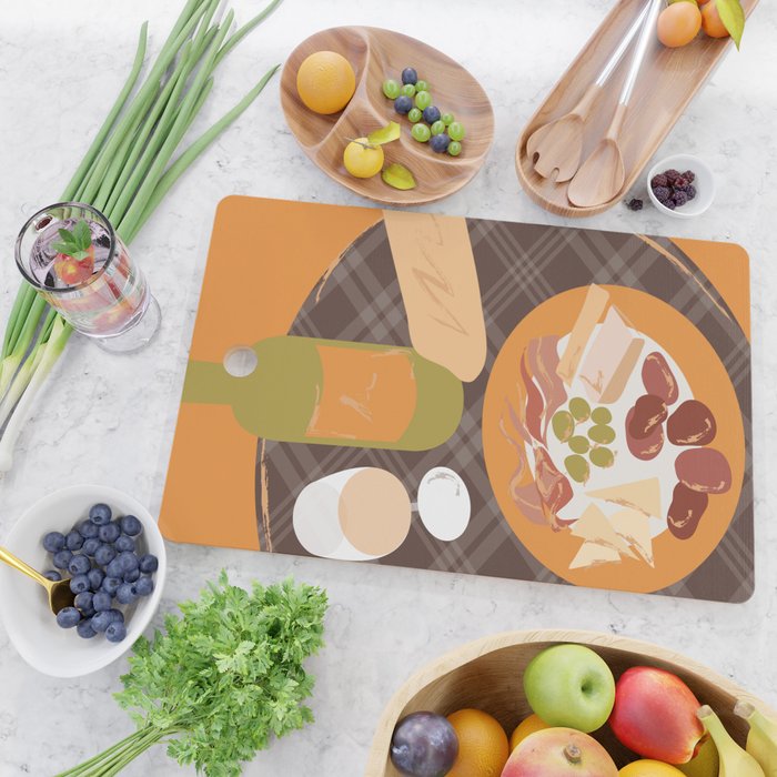Charcuterie, Wine and Baguette Cutting Board Gallery Image 2