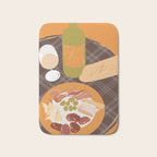 Charcuterie, Wine and Baguette Bath Mat Gallery Image 1