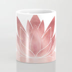 Pink Lotus Flower | Watercolor Texture Coffee Mug Gallery Image 4