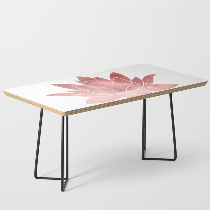Pink Lotus Flower | Watercolor Texture Coffee Table Gallery Image 1