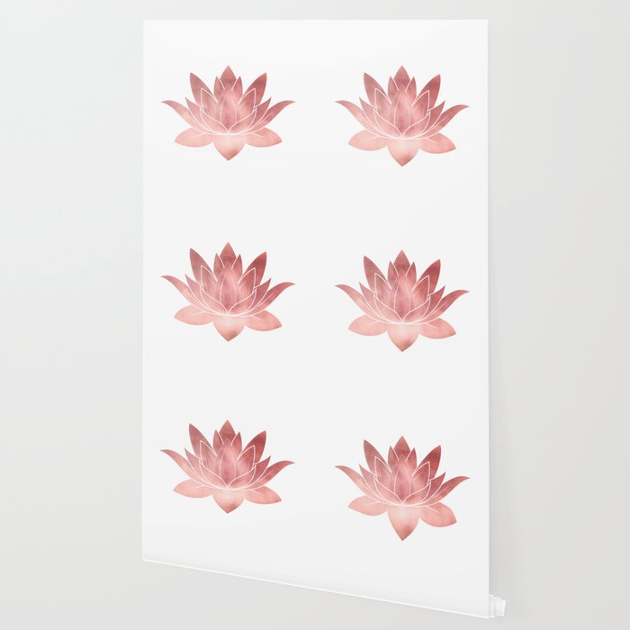 Pink Lotus Flower | Watercolor Texture Wallpaper Gallery Image 2