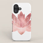 Pink Lotus Flower | Watercolor Texture iPhone Case Gallery Image 1