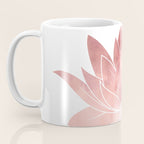 Pink Lotus Flower | Watercolor Texture Coffee Mug Gallery Image 3
