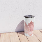 Pink Lotus Flower | Watercolor Texture Travel Mug Gallery Image 4