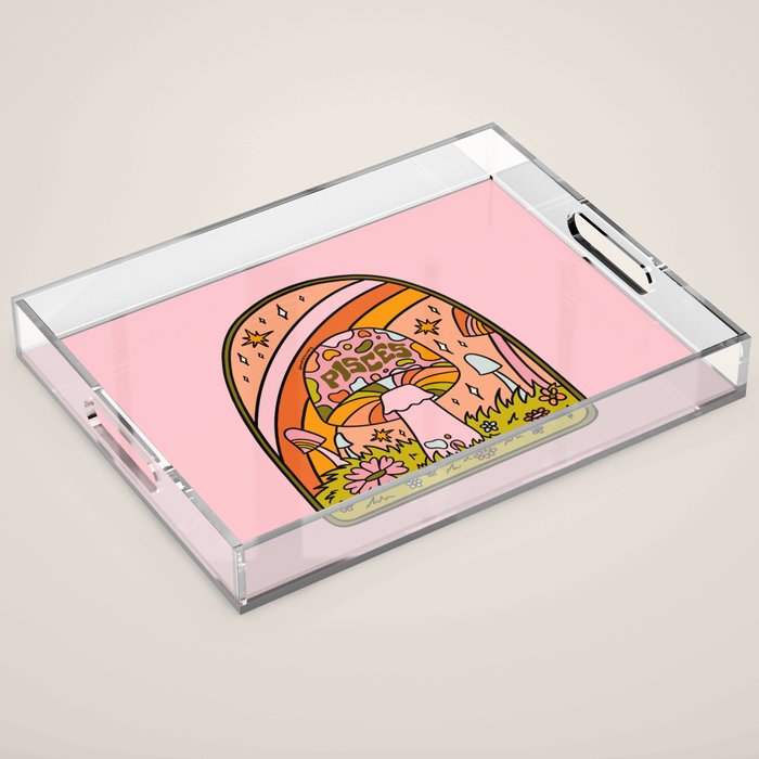 Pisces Mushroom Acrylic Tray Gallery Image 1