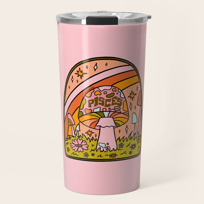 Pisces Mushroom Travel Mug Gallery Image 1