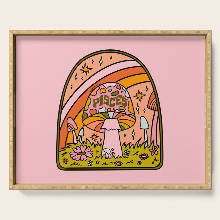 Pisces Mushroom Serving Tray Gallery Image 1