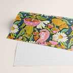 Kittens & Shrooms - Electric on Navy Wrapping Paper Gallery Image 2