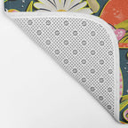Kittens & Shrooms - Electric on Navy Bath Mat Gallery Image 2