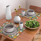 Kittens & Shrooms - Electric on Navy Placemat Gallery Image 2