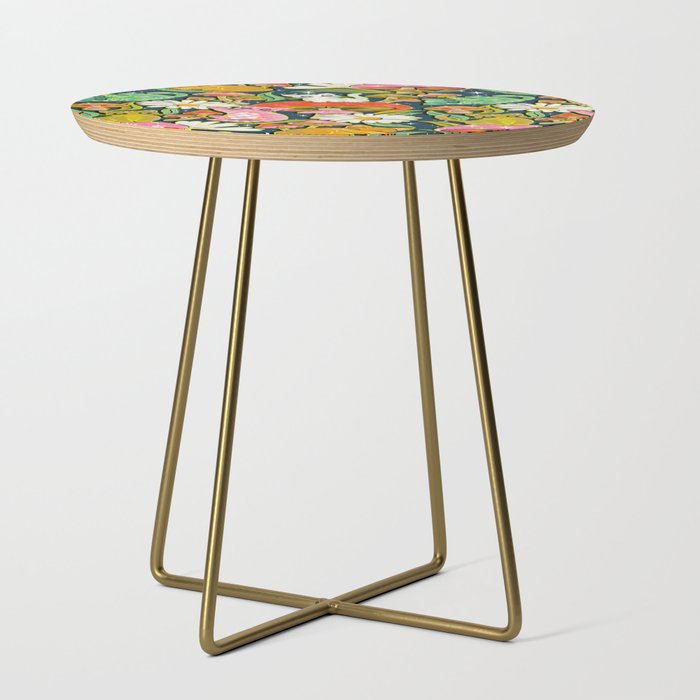 Kittens & Shrooms - Electric on Navy Side Table Gallery Image 1
