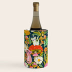 Kittens & Shrooms - Electric on Navy Wine Chiller Gallery Image 1