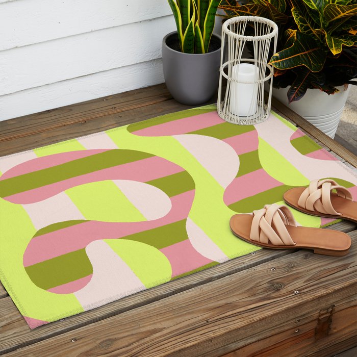 Watermelon Curve Outdoor Rug Gallery Image 2