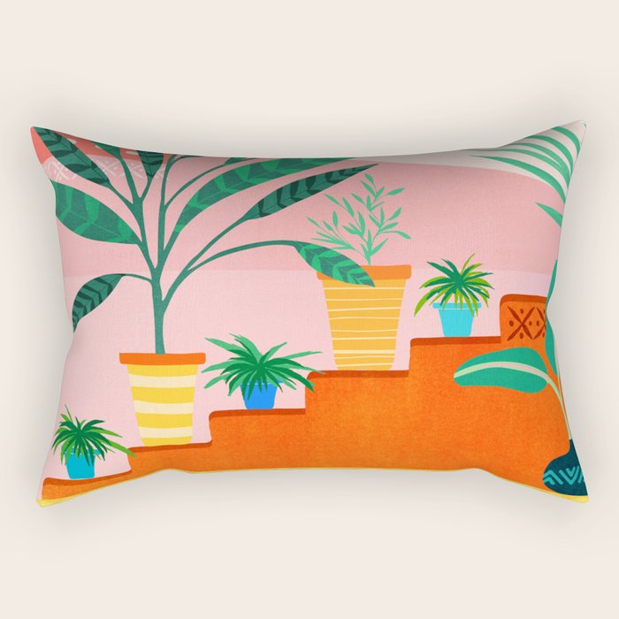 Costa Rica Poolside Landscape Rectangular Pillow Gallery Image 2