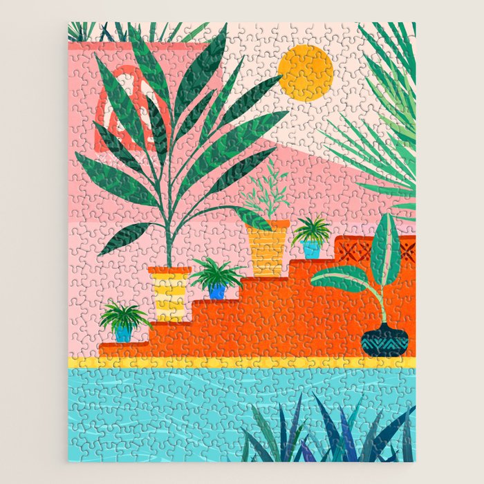 Costa Rica Poolside Landscape Jigsaw Puzzle Gallery Image 1
