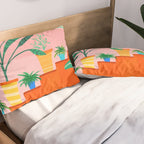 Costa Rica Poolside Landscape Pillow Sham Gallery Image 2