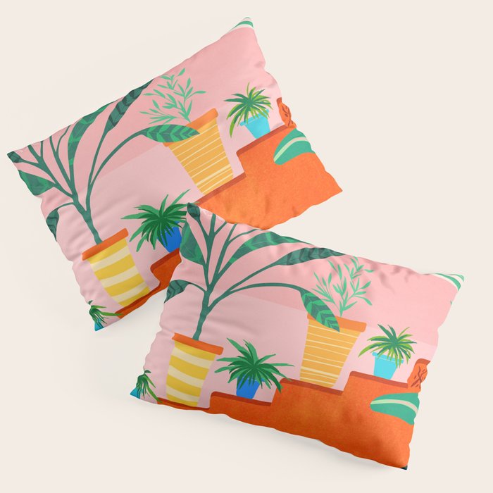 Costa Rica Poolside Landscape Pillow Sham Gallery Image 1