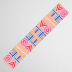 Vote Hand Lettering on Peach Watercolor Background Table Runner Gallery Image 3